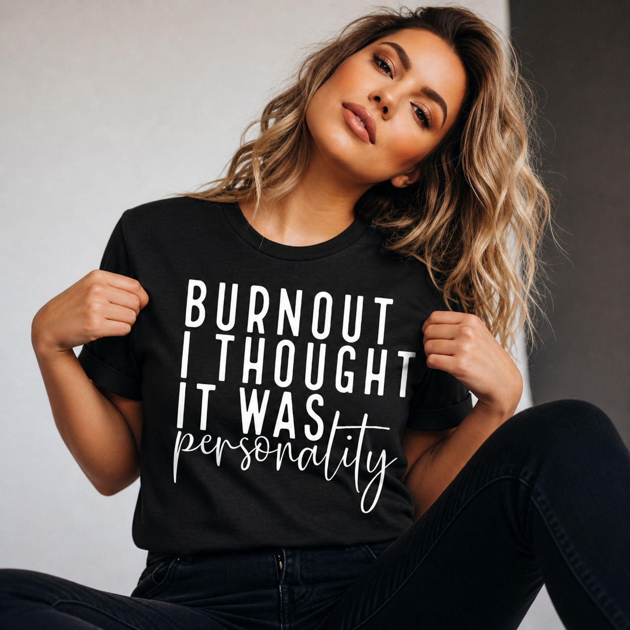 Single Color Screen Print - Burnout I Thought It Was Personality