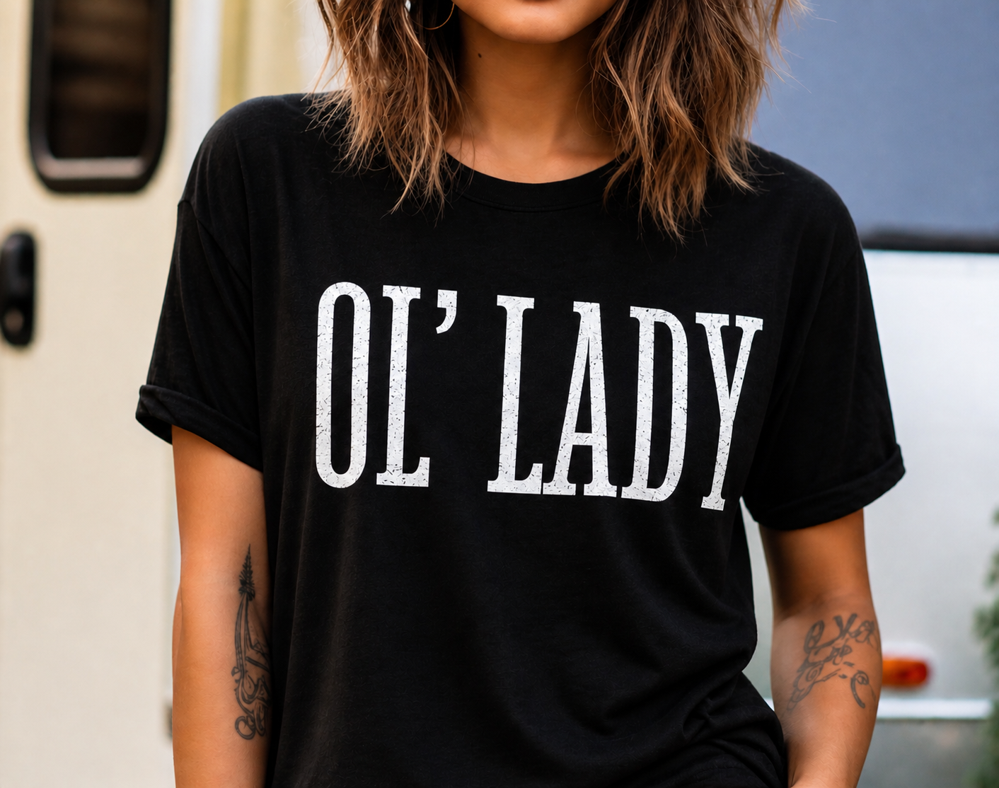 Single Color Screen Print - OL LADY
