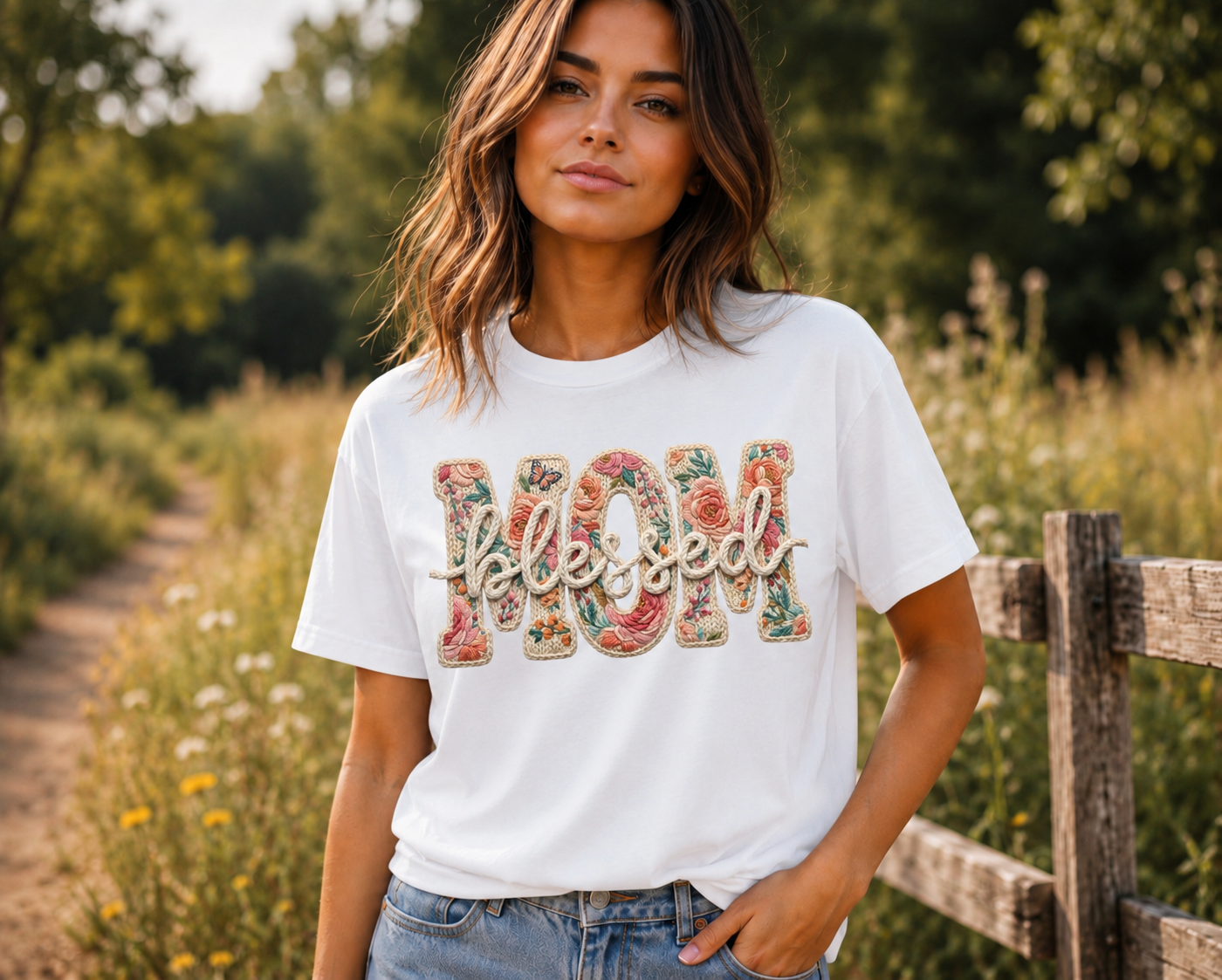Full Color Screen Print - Blessed Mom