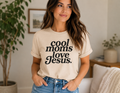 Single Color Screen Print - Cool Moms Love Jesus