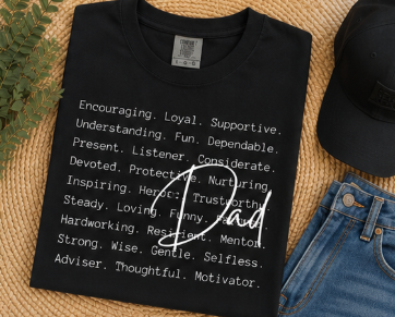 Single Color Screen Print - Dad