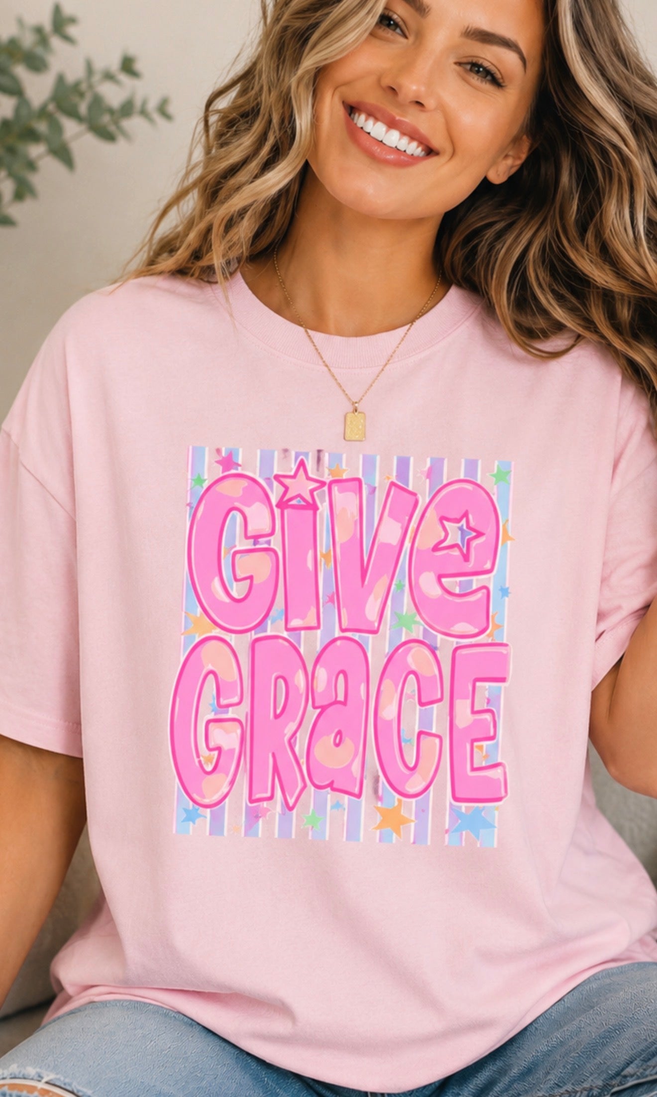 Full Color Screen Print - Give Grace