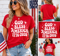 Single Color Screen Print - God Bless America 1776–2026