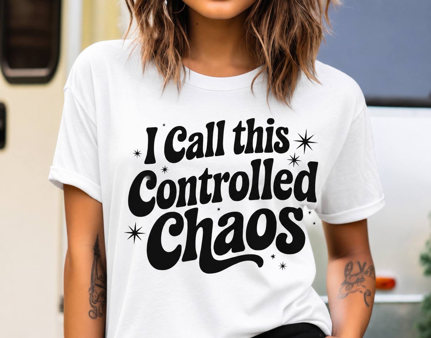 Single Color Screen Print - I Call This Controlled Chaos