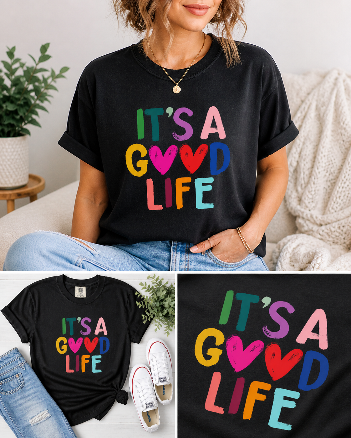Full Color Screen Print - It's A Good Life