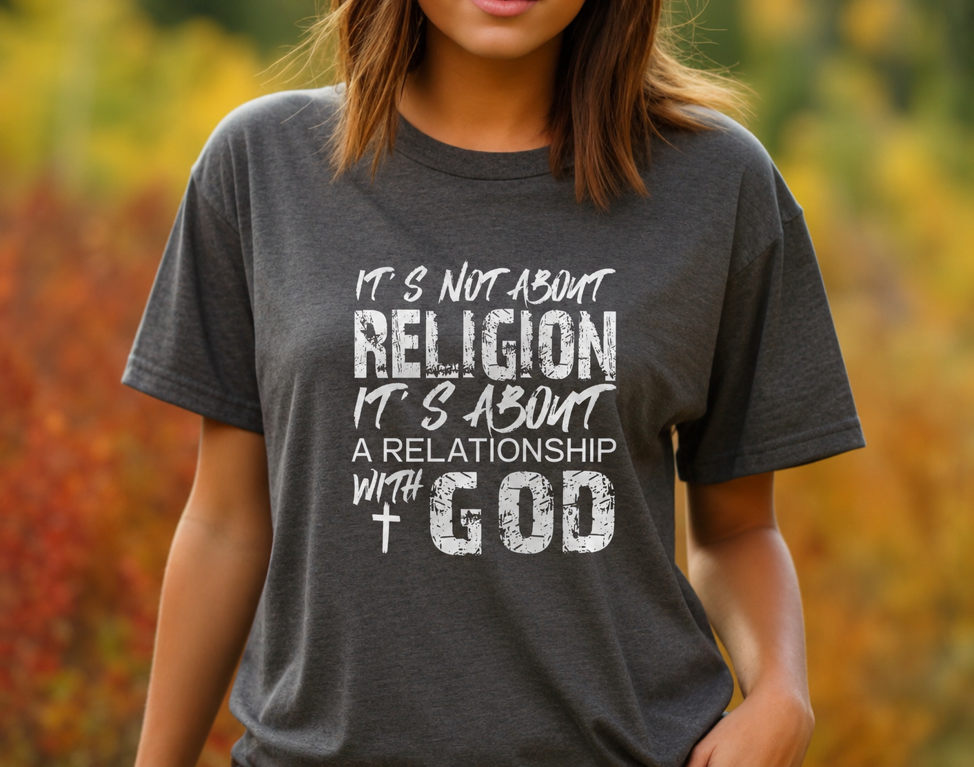 Single Color Screen Print - Its Not About Religion