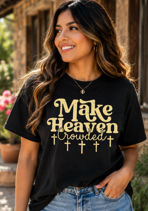 Single Color Screen Print -  Make Heaven Crowded