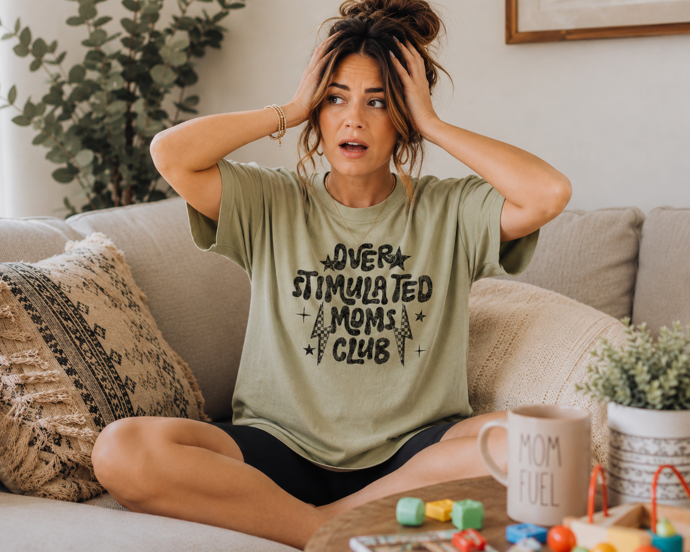 Single Color Screen Print -  Overstimulated Moms Club