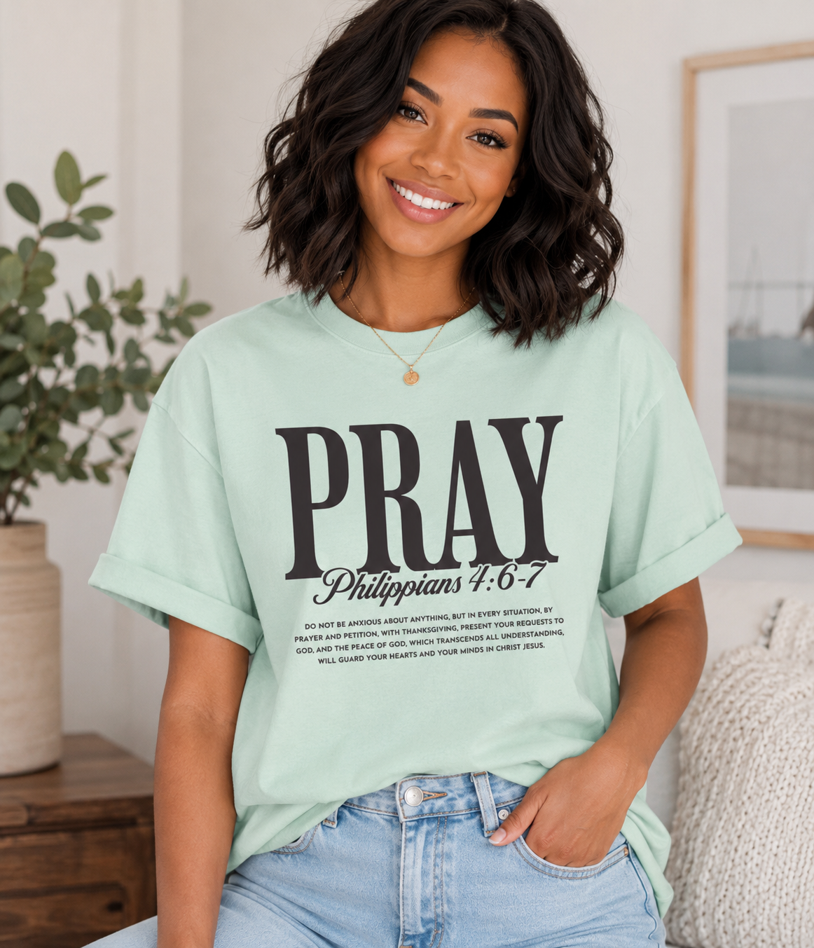 Single Color Screen Print - Pray
