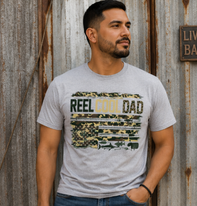 Full Color Screen Print - 🎣💚 Reel Cool Dad 💚🎣