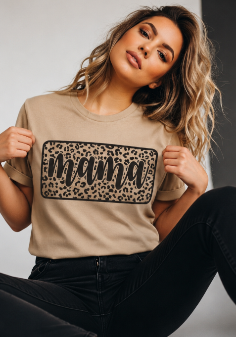 Single Color Screen Print - Mama Leopard