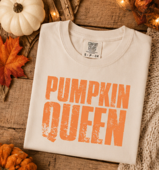 Single Color Screen Print - Pumpkin Queen