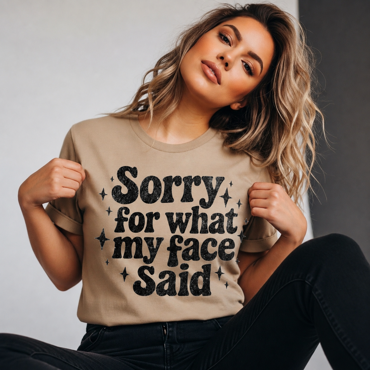 Single Color Screen Print - Sorry For What My Face Said