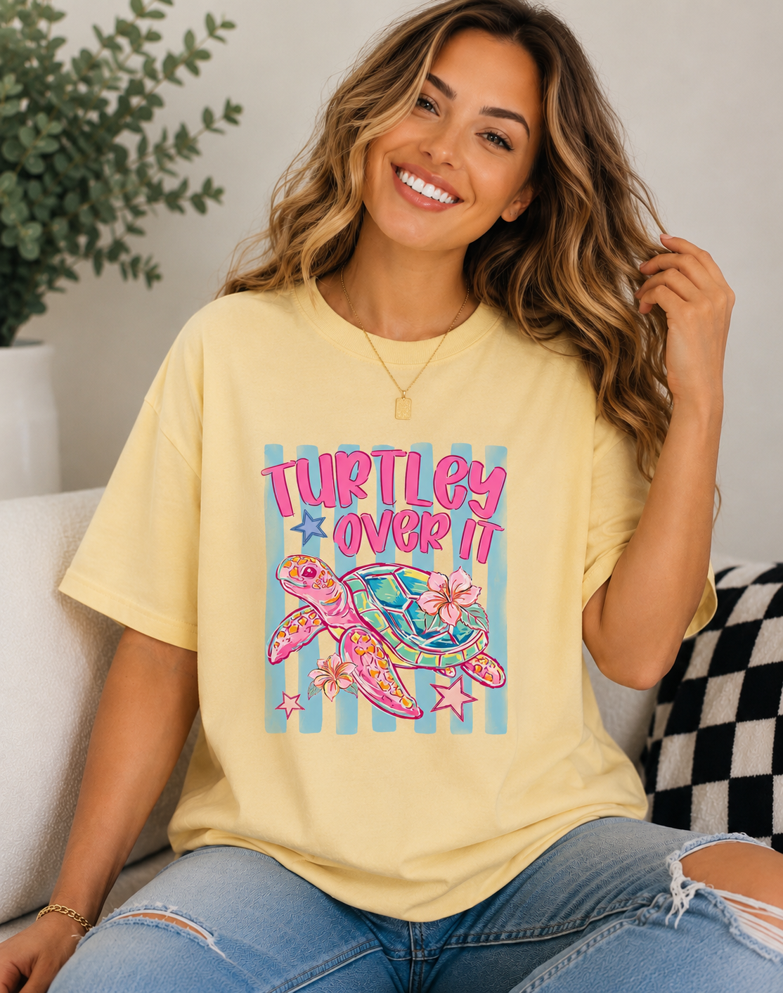 Full Color Screen Print - Turtley Over It