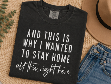 Single Color Screen Print - And This Is Why I Wanted to Stay Home