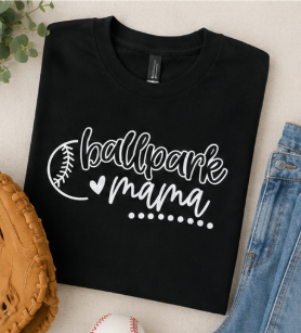 Single Color Screen Print -  Ballpark Mama