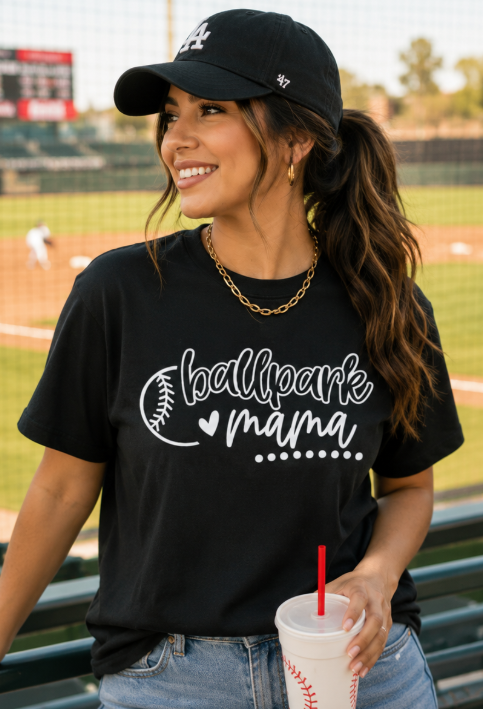 Single Color Screen Print -  Ballpark Mama