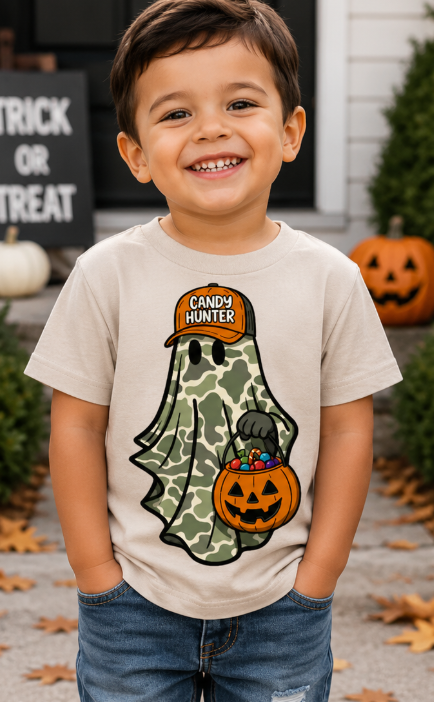 Full Color Screen Print - 🎃👻 Candy Hunter Ghost 👻🎃