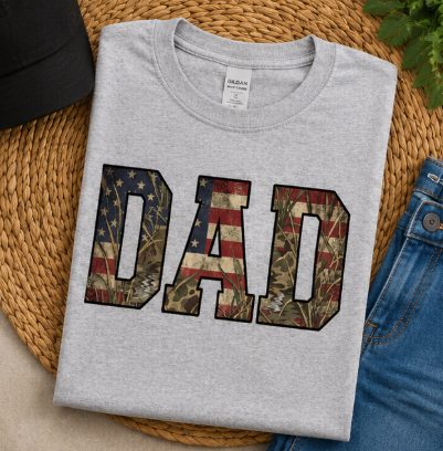 Full Color Screen Print - 🇺🇸❤️ Patriotic Dad ❤️🇺🇸