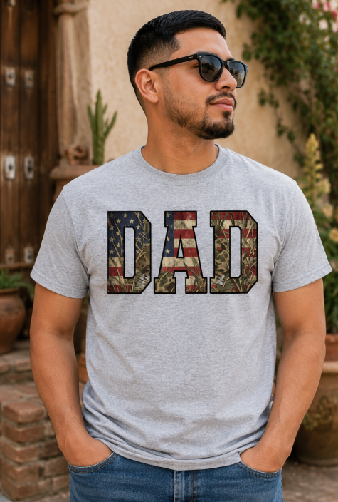 Full Color Screen Print - 🇺🇸❤️ Patriotic Dad ❤️🇺🇸