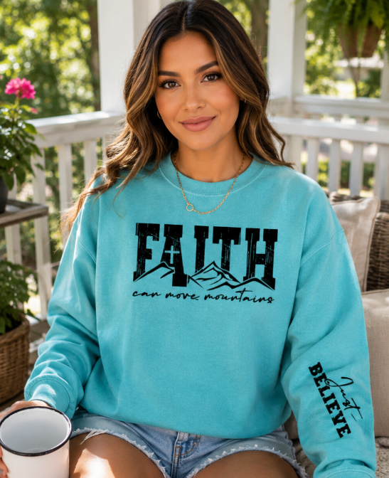 Single Color Screen Print - Faith Can Move Mountains
