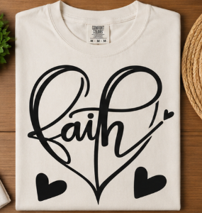 Single Color Screen Print - Faith