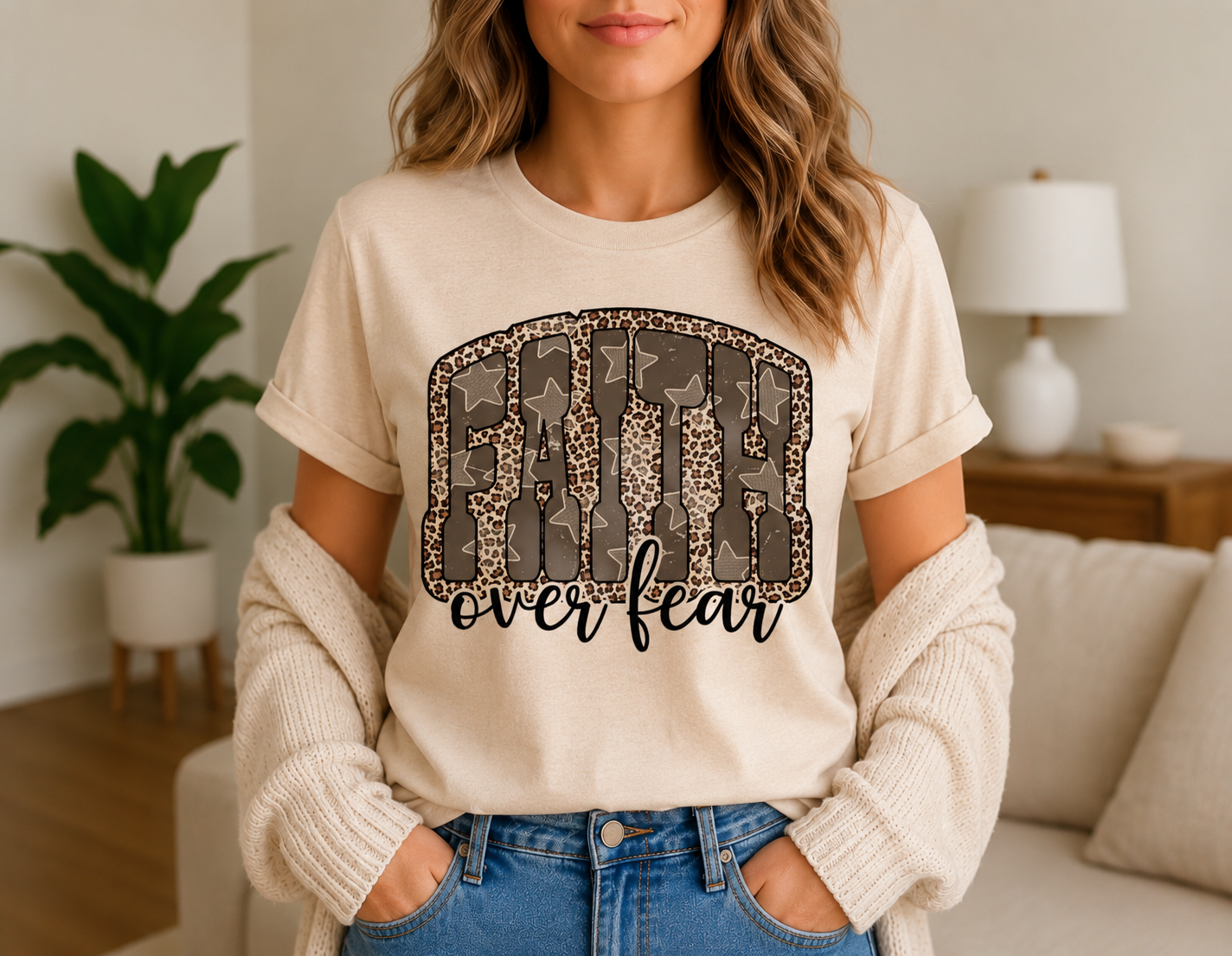 Full Color Screen Print - Faith Over Fear