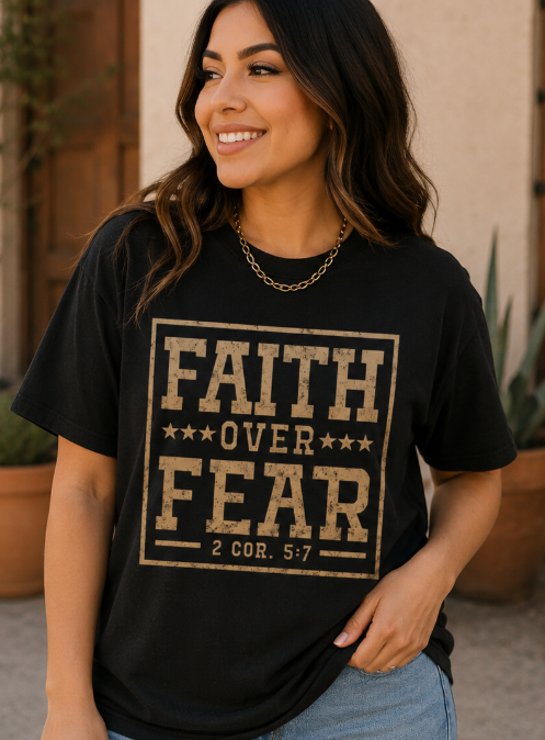 Single Color Screen Print - Faith Over Fear