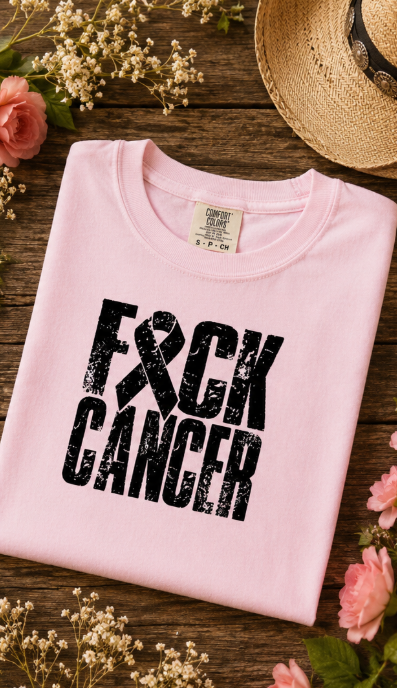 Single Color Screen Print - F Cancer