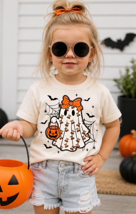 Full Color Screen Print - 🎃👻 Coquette Ghost Screen Print Transfer 👻🎃
