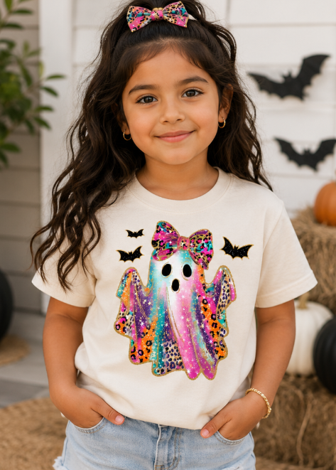 Full Color Screen Print - 🌈👻 Colorful Coquette Ghost 👻🌈