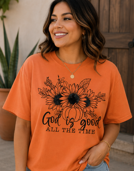 Single Color Screen Print - God Is Good All the Time