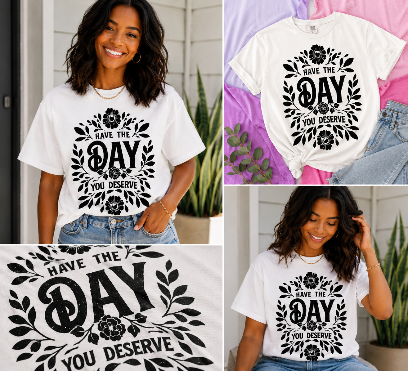 Single Color Screen Print - Have The Day You Deserve