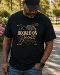 Full Color Screen Print - Hooked on Jesus