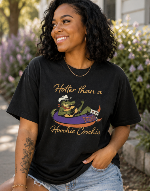 Full Color Screen Print - Hotter Than a Hoochie Coochie