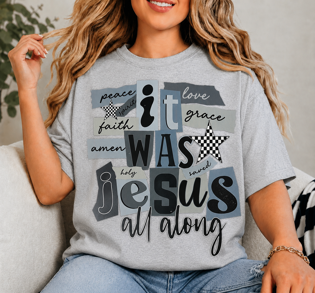 Full Color Screen Print - It Was Jesus All Along Transfer