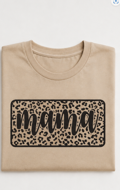 Single Color Screen Print - Mama Leopard