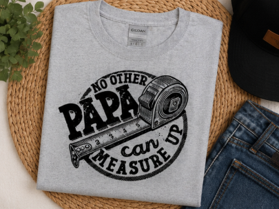 Single Color Screen Print - No Other Papa Can Measure Up