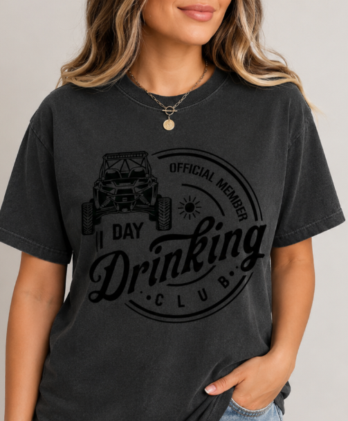 Single Color Screen Print - Day Drinking