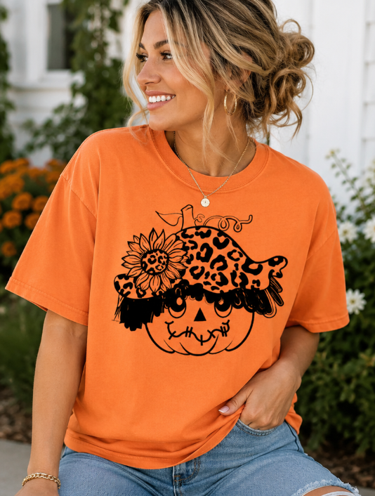 Single Color Screen Print - Leopard Pumpkin