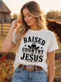 Single Color Screen Print - Raised on Country & Jesus