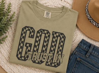 Single Color Screen Print - God I Trust in
