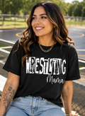 Single Color Screen Print -  Wrestling Mama